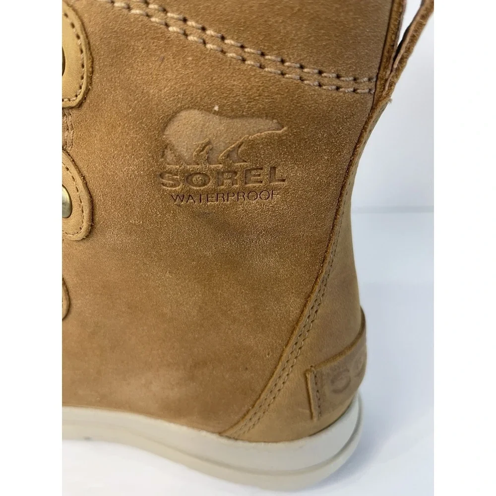 Women's winter  sorel explorer‎ joan camel color suede boot size 6